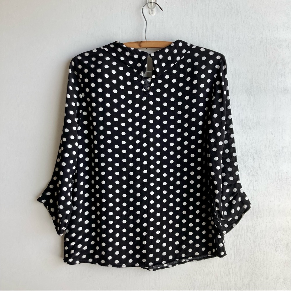 Zara Basic Collection Black With White Polka Dot … - image 6